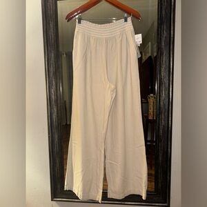 Ellen Tracy Linen blend wide leg pants